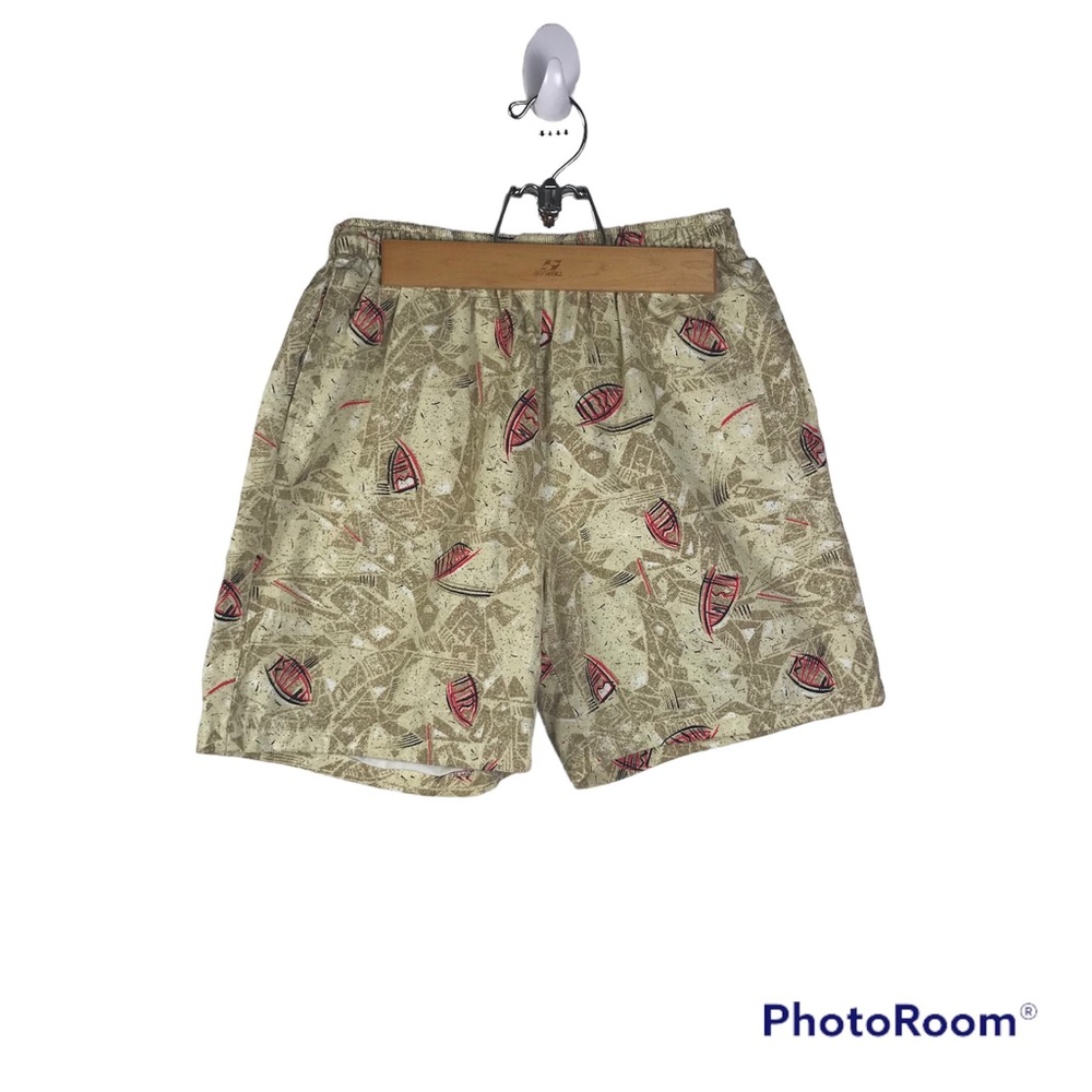 Tropical Ease Honolulu Hawaii Womens Shorts Colorful High Waist Sz M 2 pockets